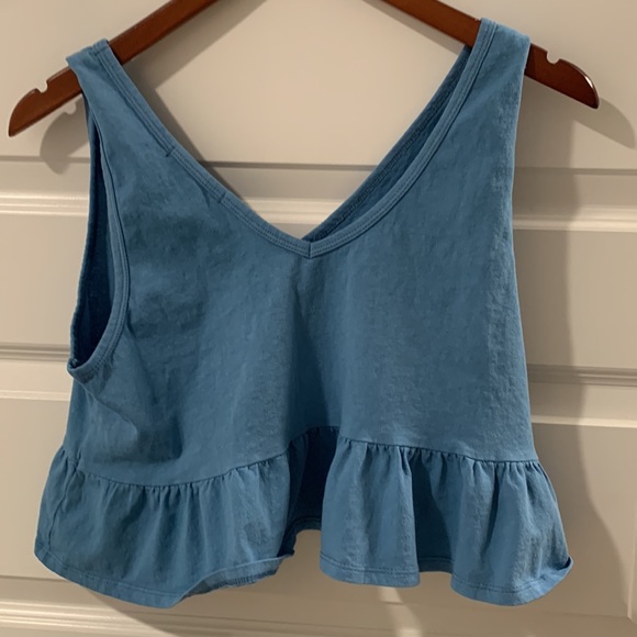 Small Blue Women’s Cropped Tank Top - Picture 3 of 3
